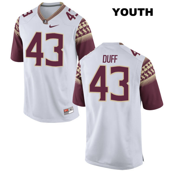Youth NCAA Nike Florida State Seminoles #43 Jake Duff College White Stitched Authentic Football Jersey GQN1869NH